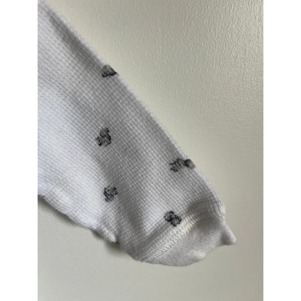 Carters Baby Boys White Waffle Knit Henley Bodysuit Squirrel Print 9M